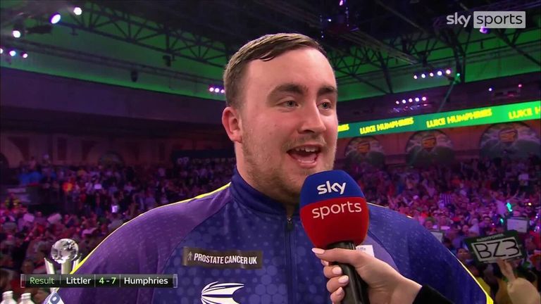 Littler was pleased with his incredible run to the final, despite defeat to Humphries