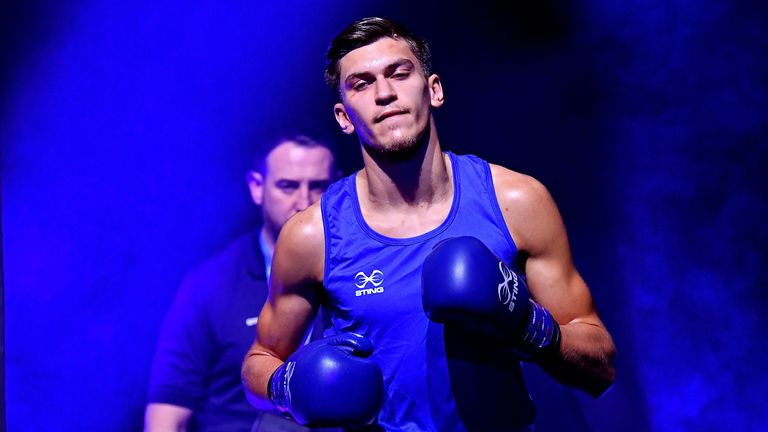 Patris Mughalzai at the GB Open boxing tournament