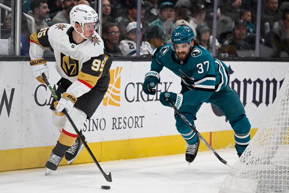 Short-handed goals lead Knights to win over Sharks