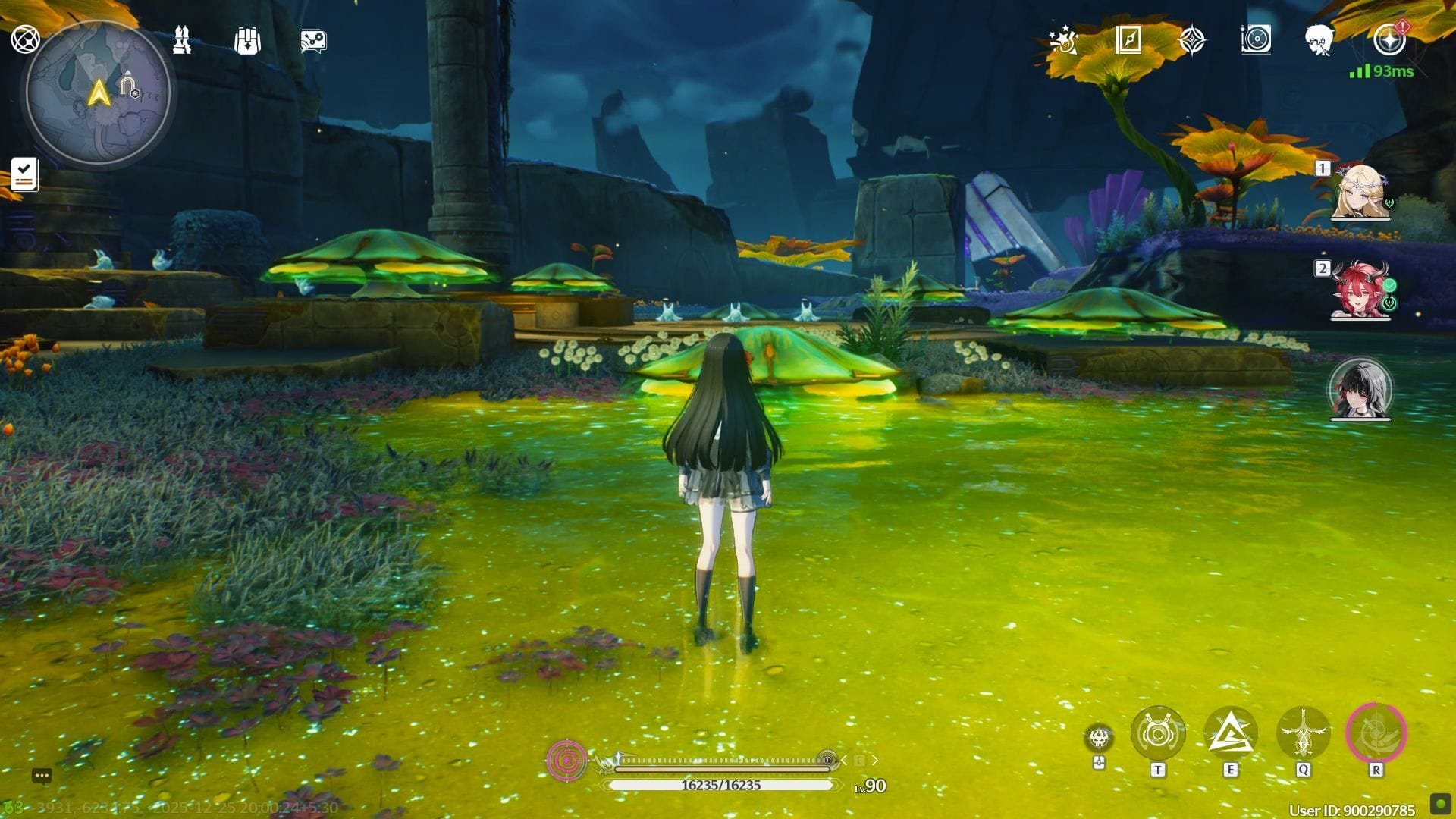 Hop on the Hopshrooms in the correct order (Image via Kuro Games)