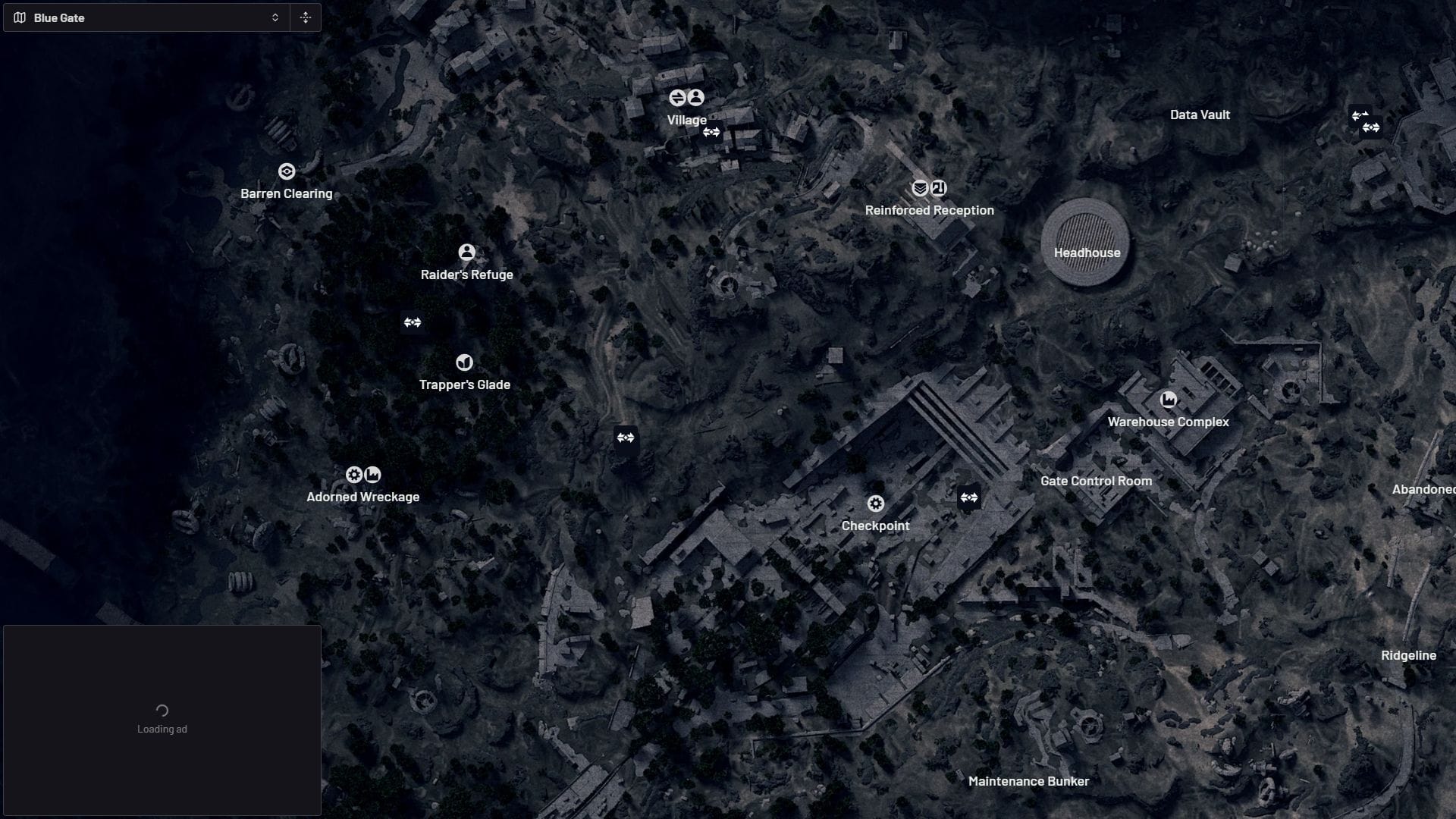 Rocketeer locations in Blue Gate (Image via Embark Studios || arcraidersmaps.app)