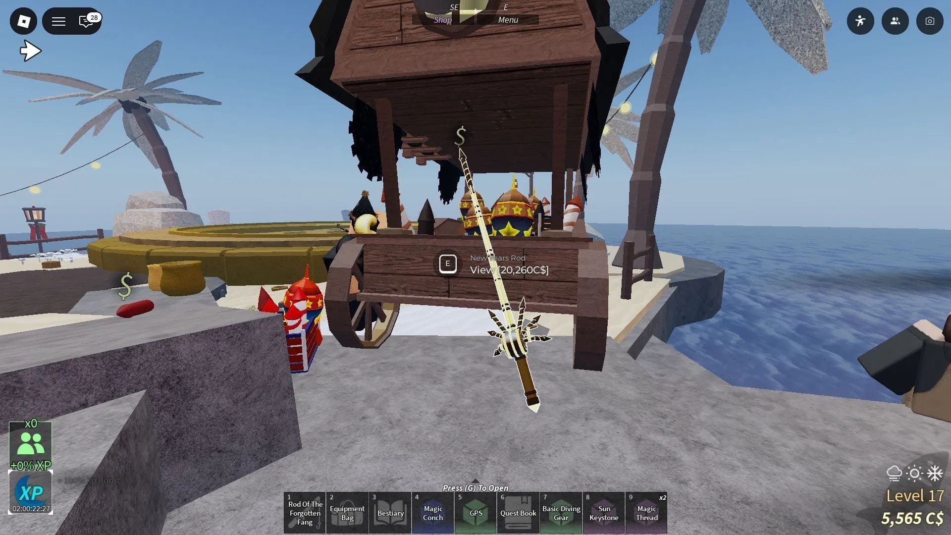 The New Year's Rod (Image via Roblox)