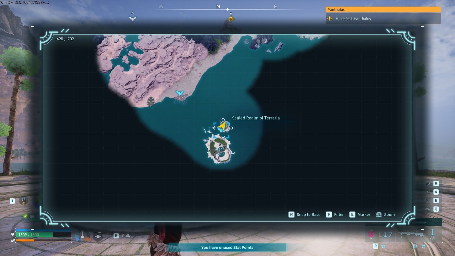 Island location on the map (Image via Pocketpair)